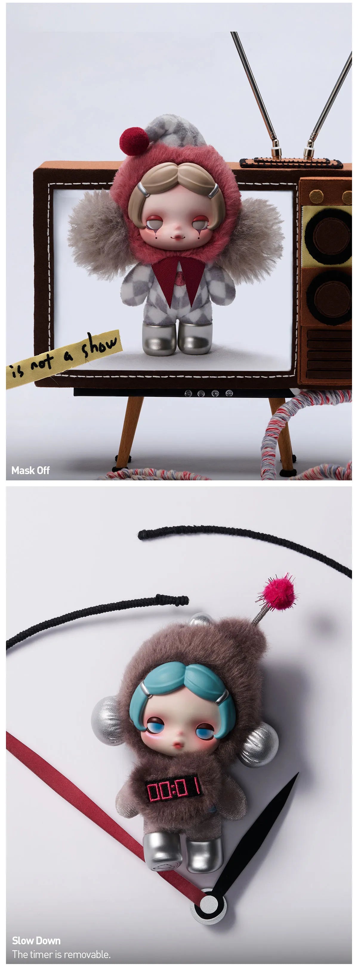 SKULLPANDA Off Mode Series Plush Doll Pendant