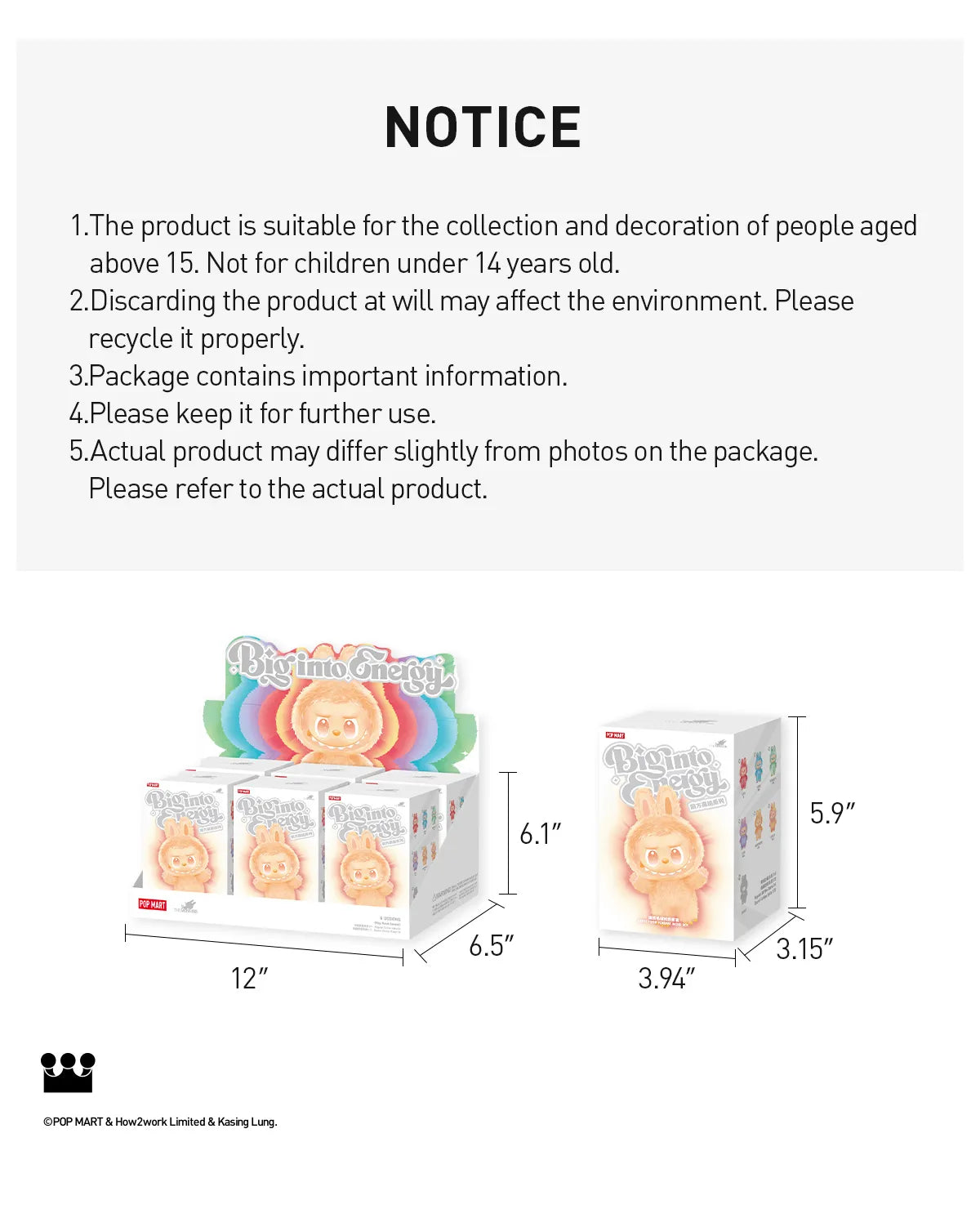 Labubu Big Into Energy Series THE MONSTERS Pop Mart Vinyl Plush Pendant Blind Box Authentic