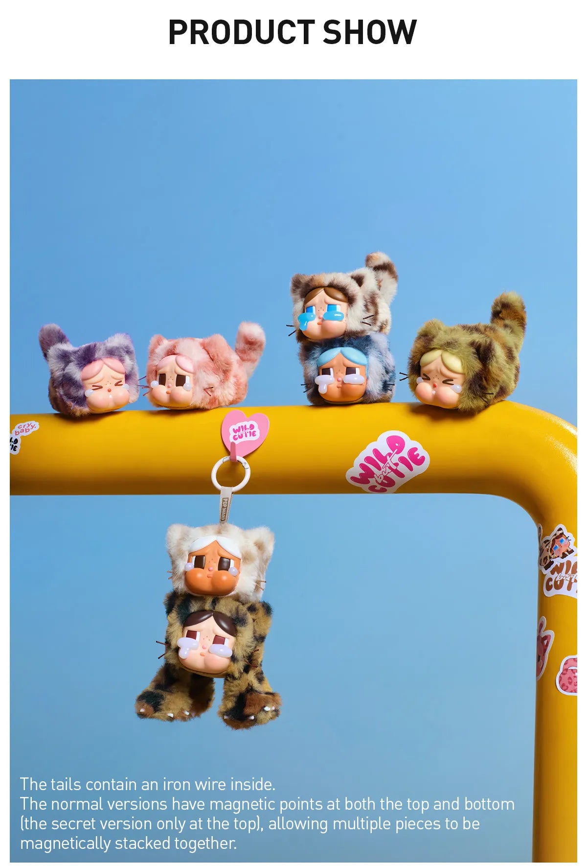 CRYBABY Wild but Cutie Series Authentic Pop Mart Vinyl Plush Pendant Blind Box