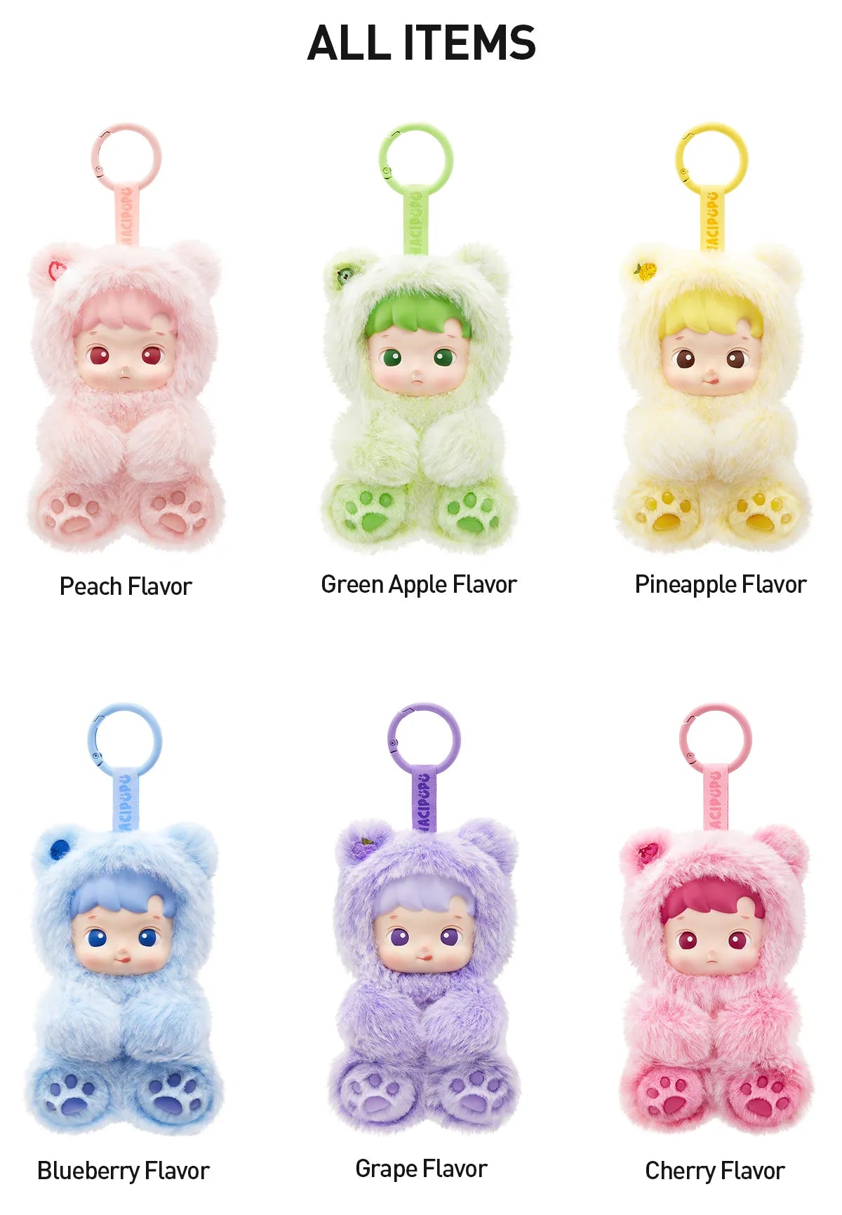 HACIPUPU Gummy Bear Vinyl Plush Pendant Blind Box