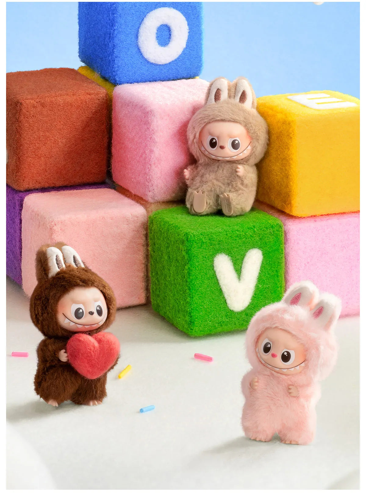 Labubu Pin for Love Series THE MONSTERS Vinyl Plush Pendant Blind Box (N-Z)