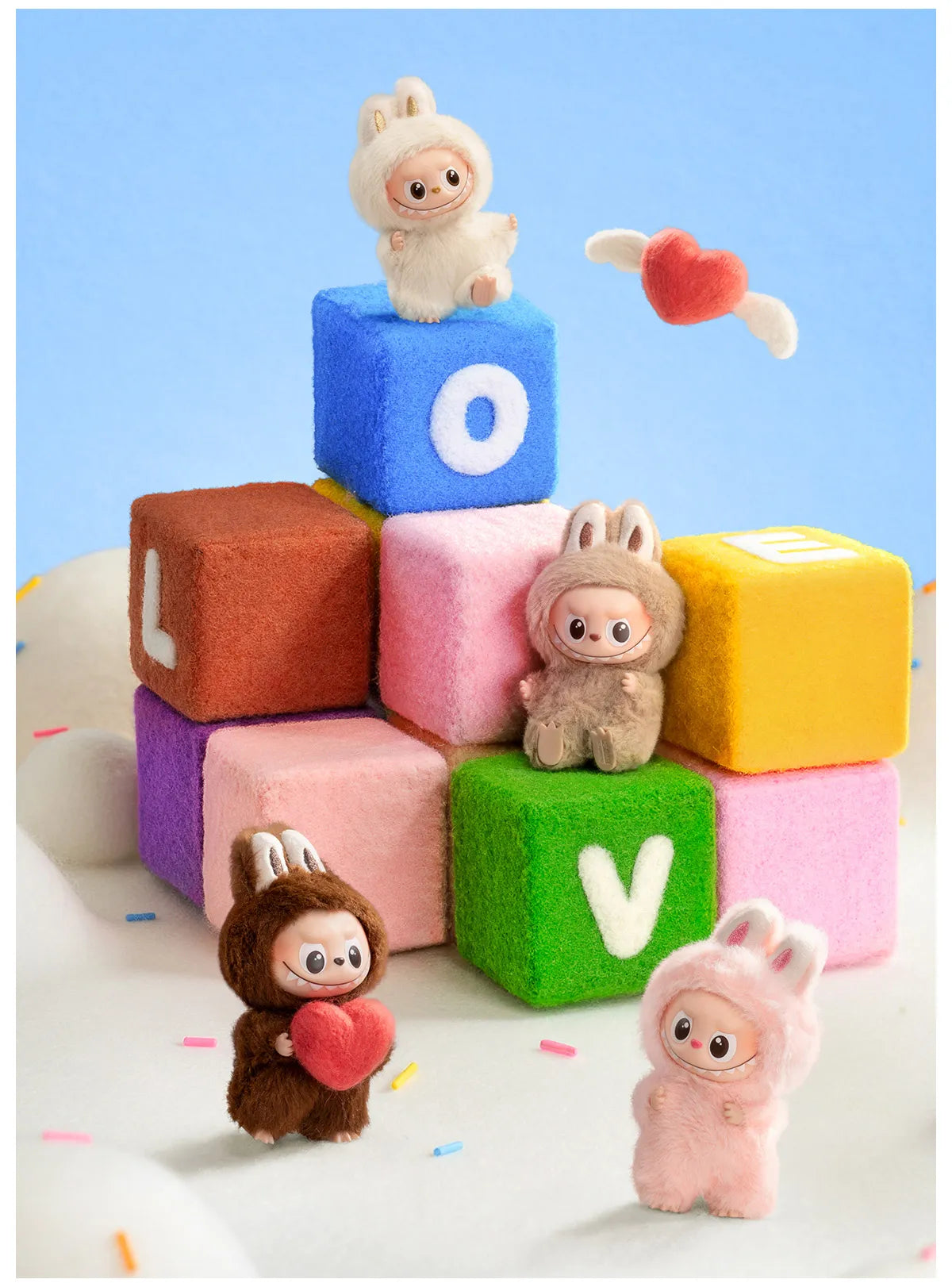 Labubu Pin for Love Series THE MONSTERS Vinyl Plush Pendant Blind Box (A-M)