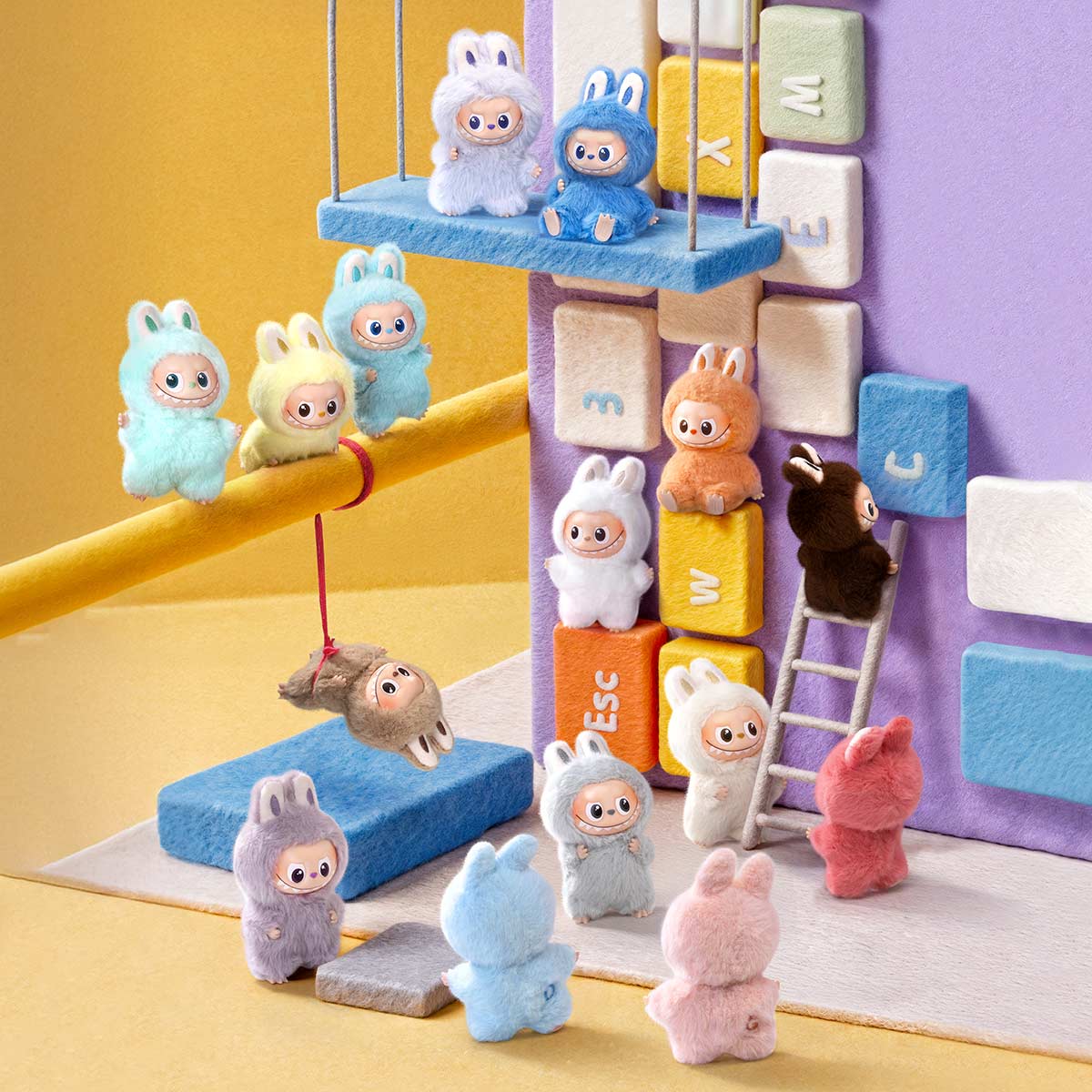 Labubu Pin for Love Series THE MONSTERS Vinyl Plush Pendant Blind Box (A-M)