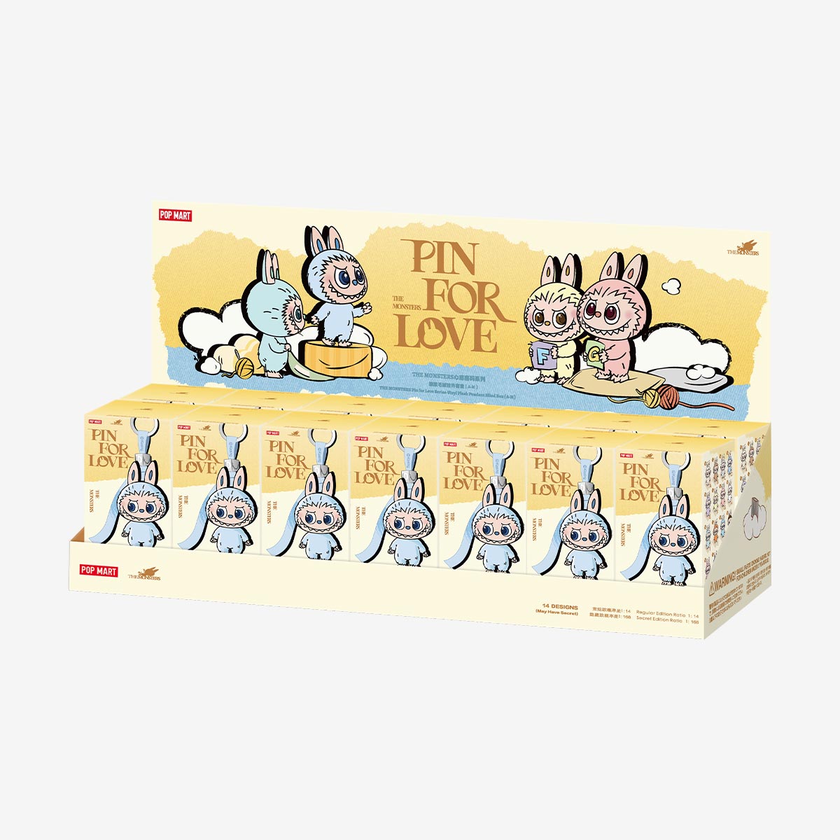Labubu Pin for Love Series THE MONSTERS Vinyl Plush Pendant Blind Box (A-M)