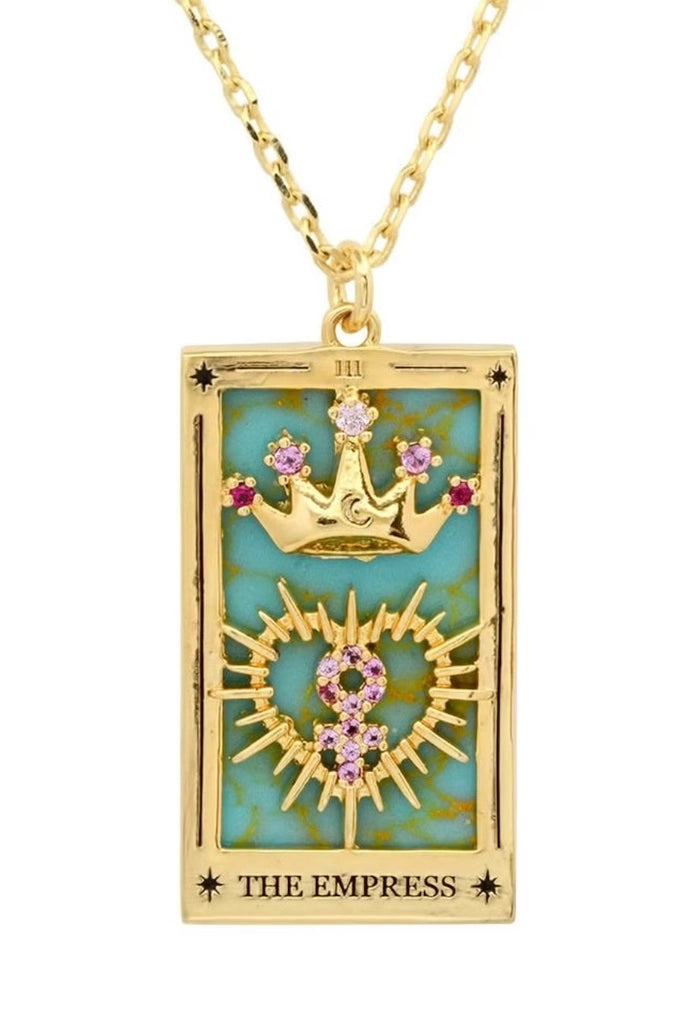 Tarot Card Necklace 18K Plated Tarnish Proof Waterproof Hypoallergenic Stainless Steel