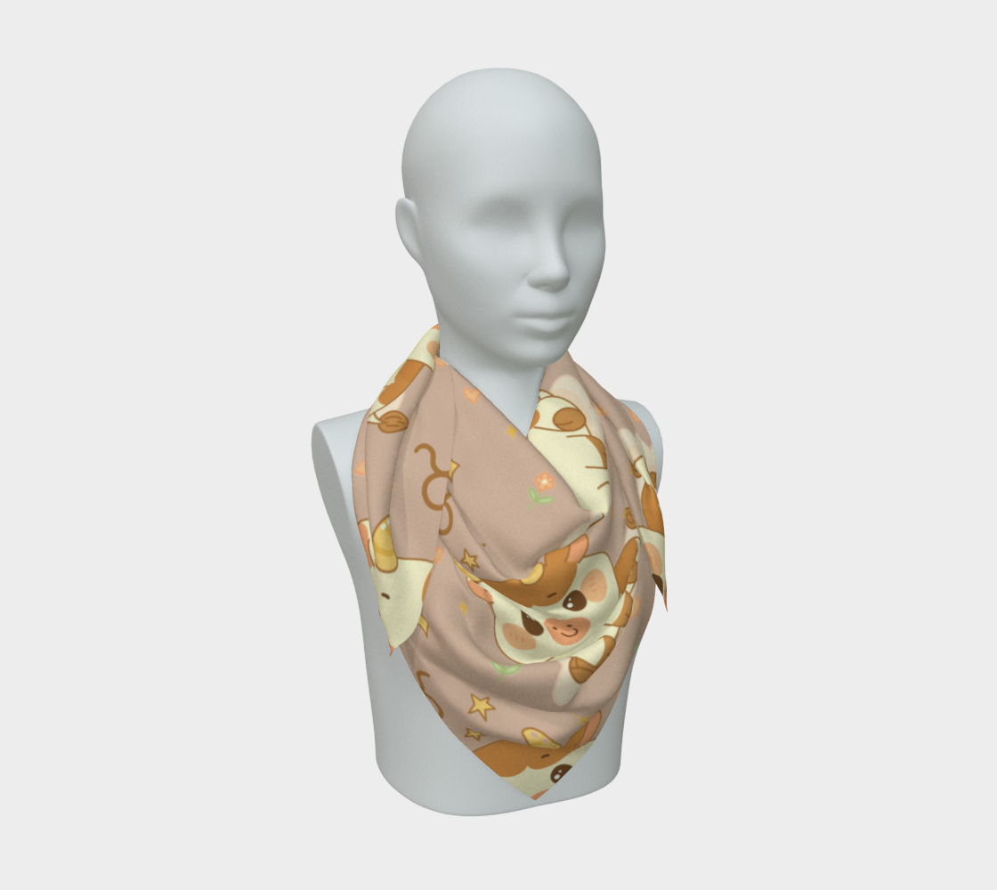 Taurus Zodiac Sign Pattern Print Cute Scarf