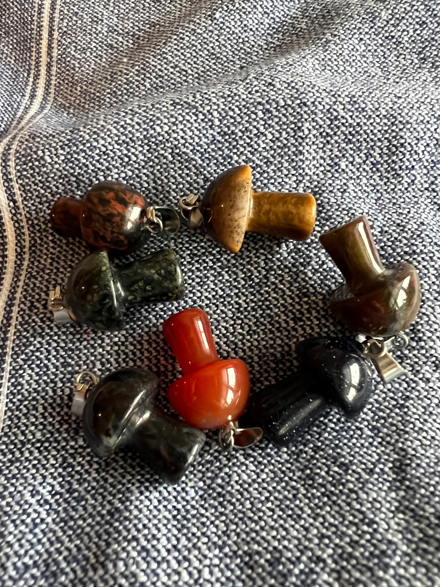 Mystery mushroom crystal pendant necklace