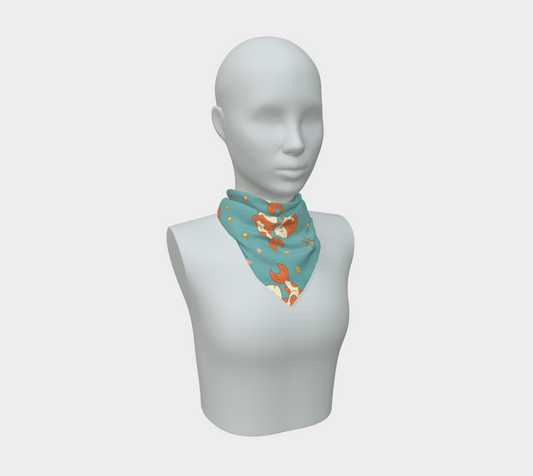 Pisces Zodiac Sign Cute Pattern Print Scarf