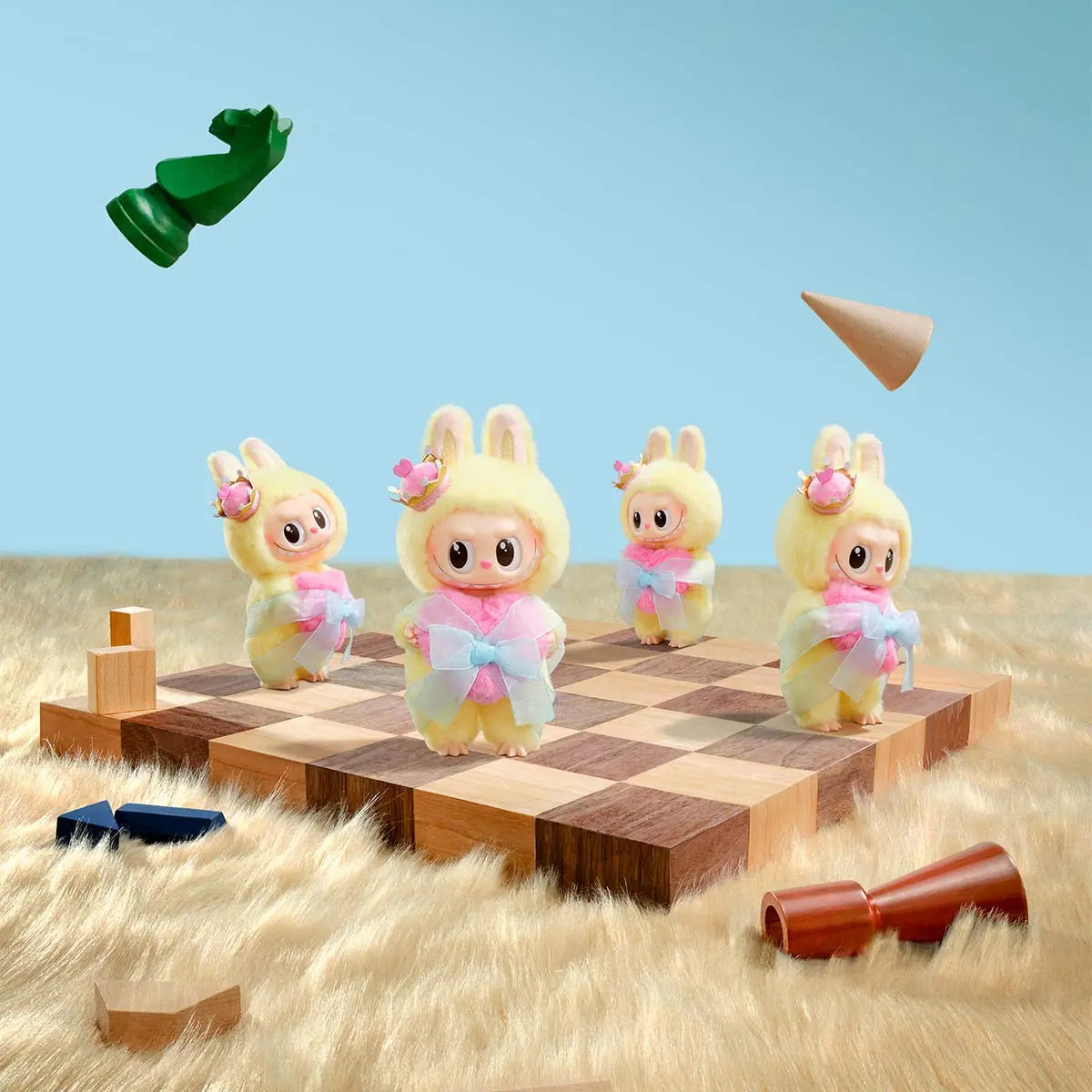 Labubu THE MONSTERS Let's Checkmate Series Pop Mart Authentic Vinyl Plush Hanging Card