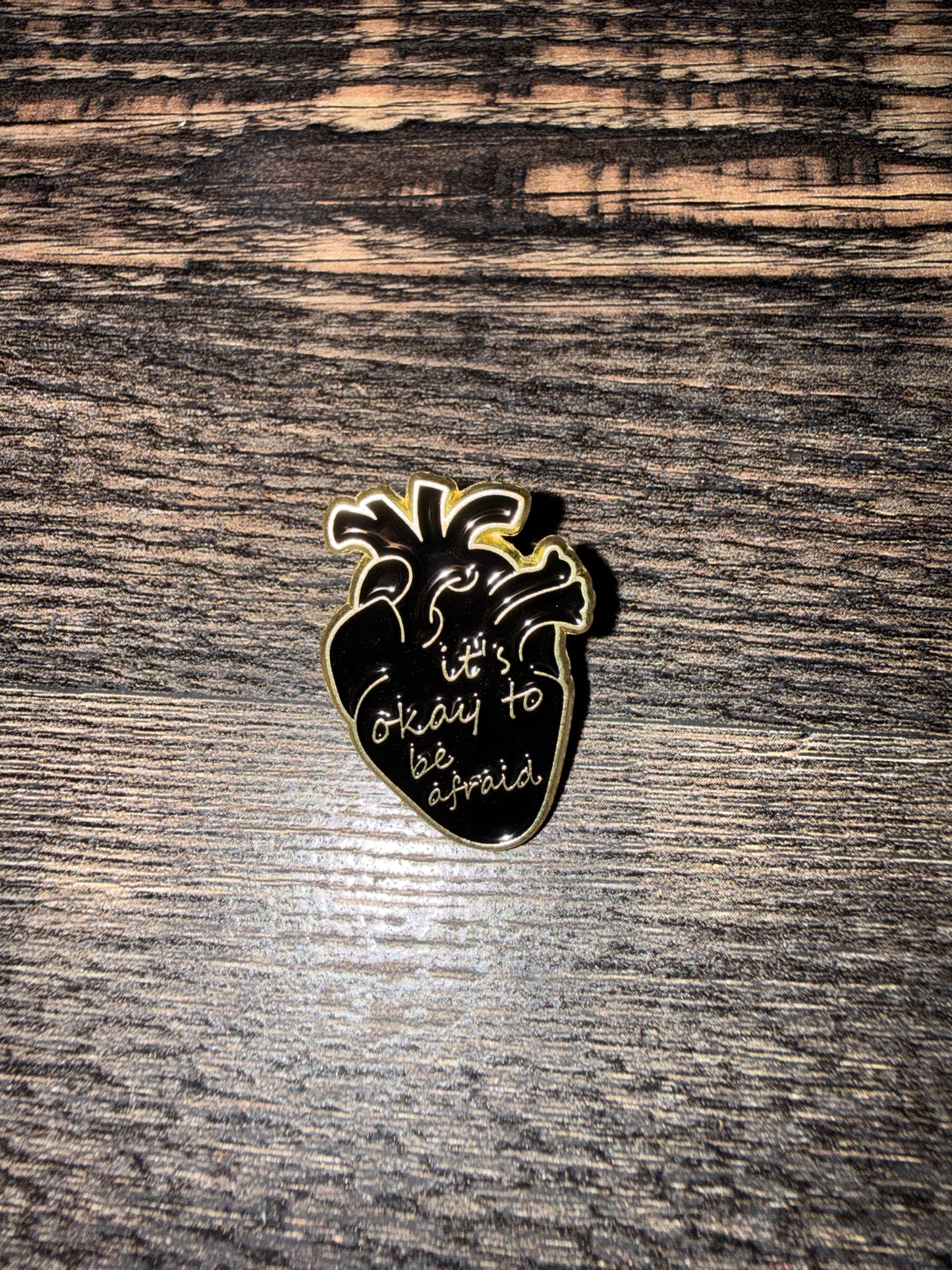 Van Gogh Artistic Human Heart Shape Enamel Pin