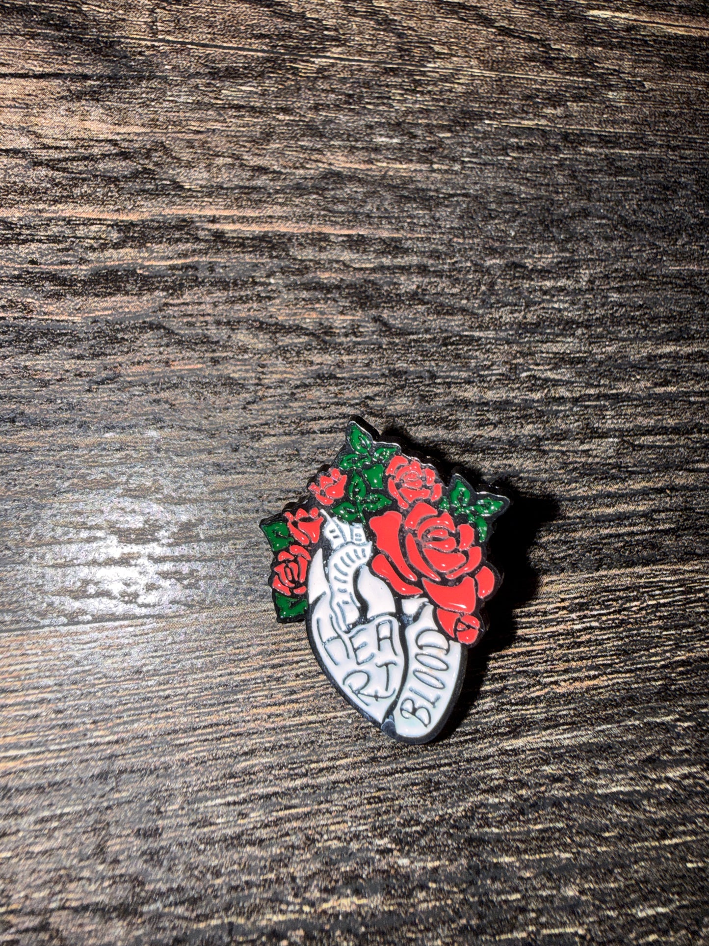 Van Gogh Artistic Human Heart Shape Enamel Pin