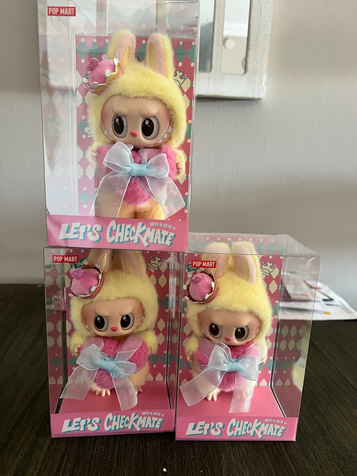 Labubu THE MONSTERS Let's Checkmate Series Pop Mart Authentic Vinyl Plush Hanging Card