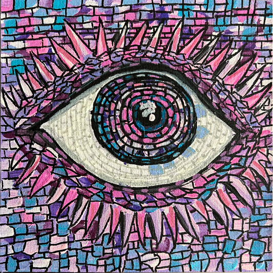 Mosaic Eye 5 x 5 painting