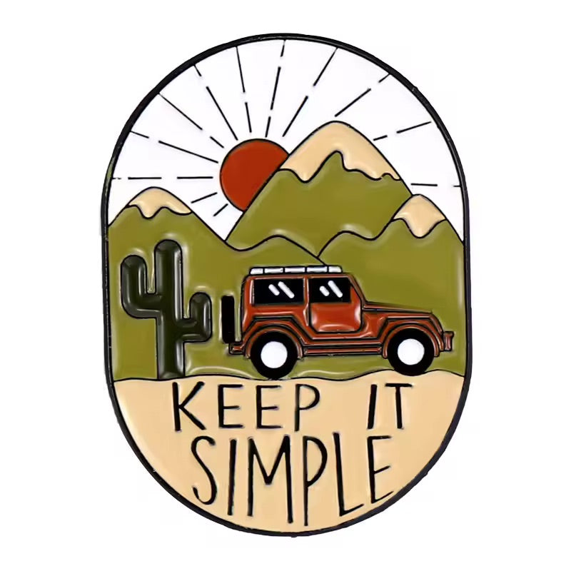 Outdoor Adventure Camping Pin