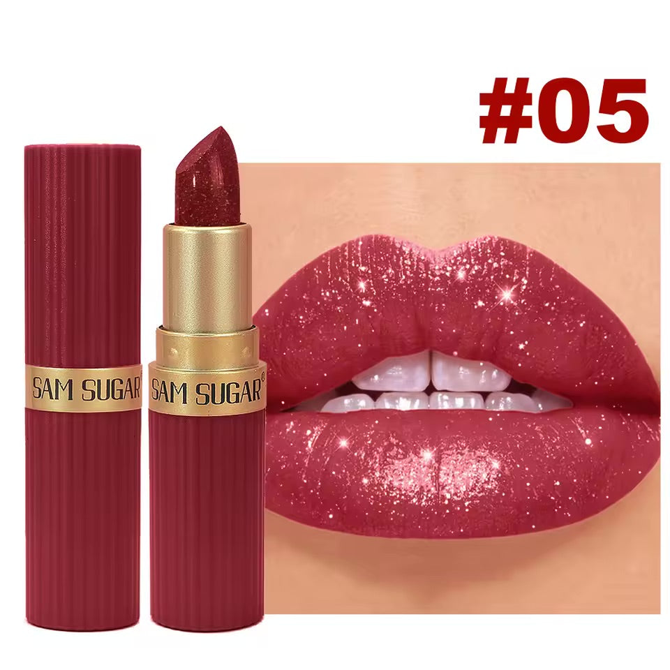 Glossy Pearl Moisturizing Lipstick with Natural and Long-Lasting Pearl Luster Waterproof and Easy-to-Apply Lip Gloss