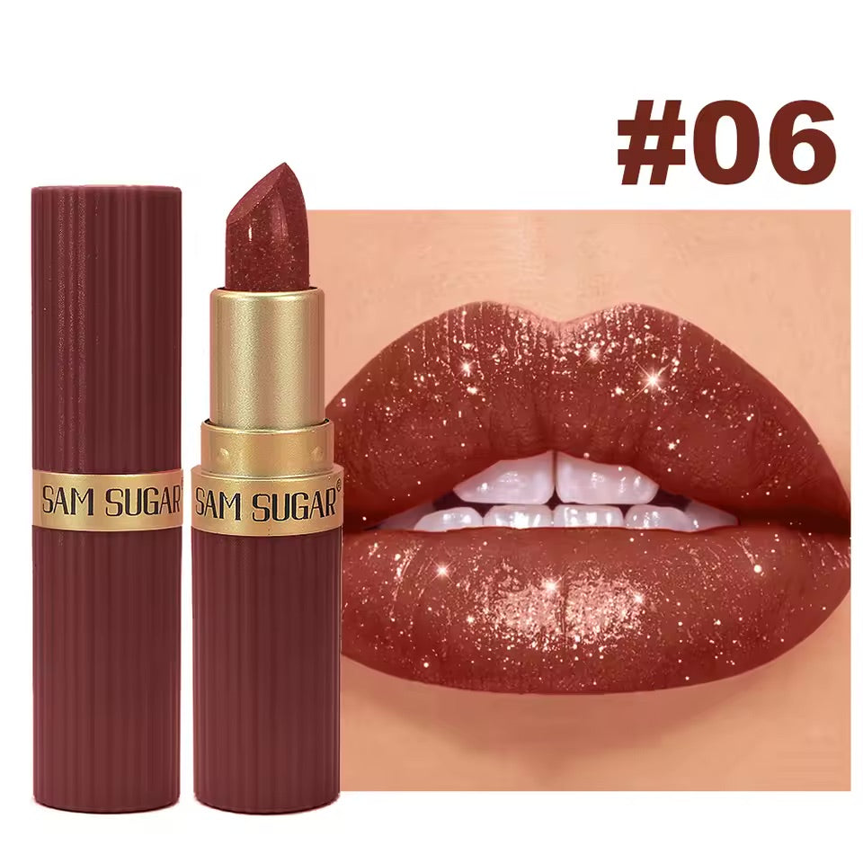 Glossy Pearl Moisturizing Lipstick with Natural and Long-Lasting Pearl Luster Waterproof and Easy-to-Apply Lip Gloss