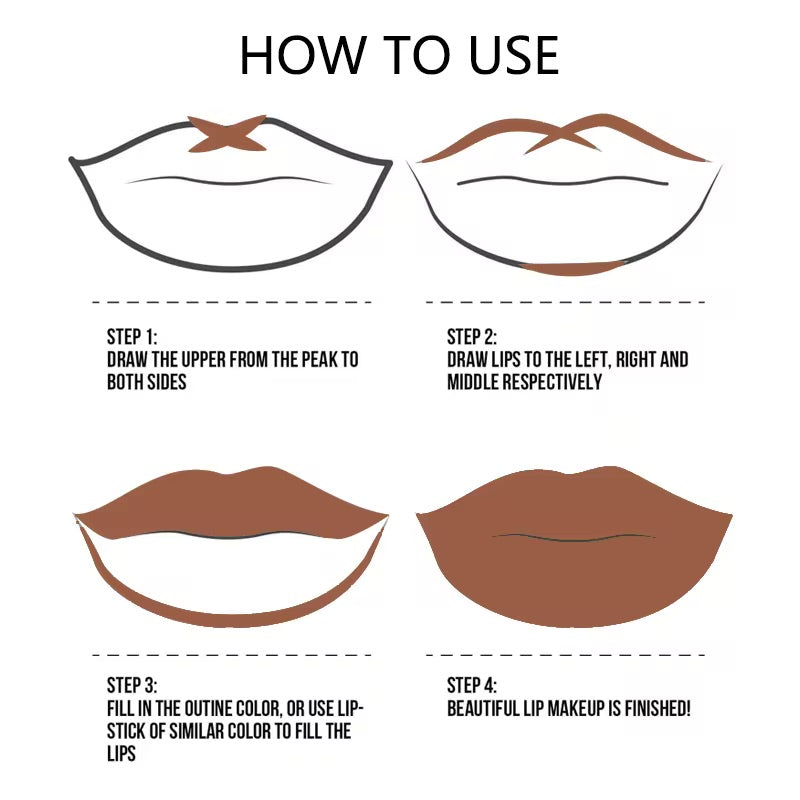 12 Lip Liners Bundle Long-Lasting Flawless Pount