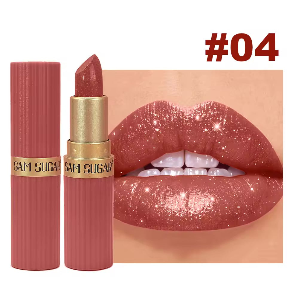 Glossy Pearl Moisturizing Lipstick with Natural and Long-Lasting Pearl Luster Waterproof and Easy-to-Apply Lip Gloss