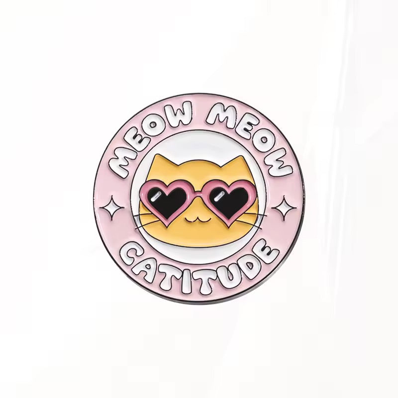 Cat Lover Pin Funny Positive Cute