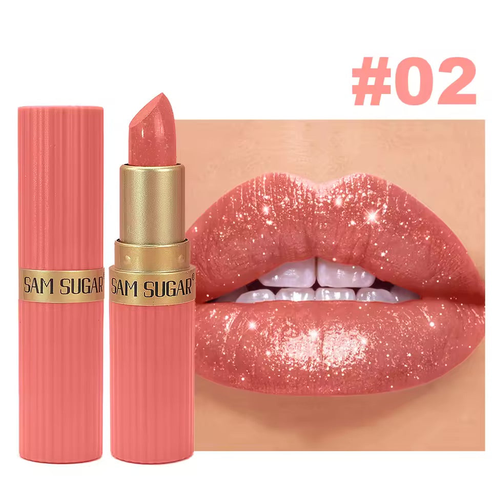 Glossy Pearl Moisturizing Lipstick with Natural and Long-Lasting Pearl Luster Waterproof and Easy-to-Apply Lip Gloss