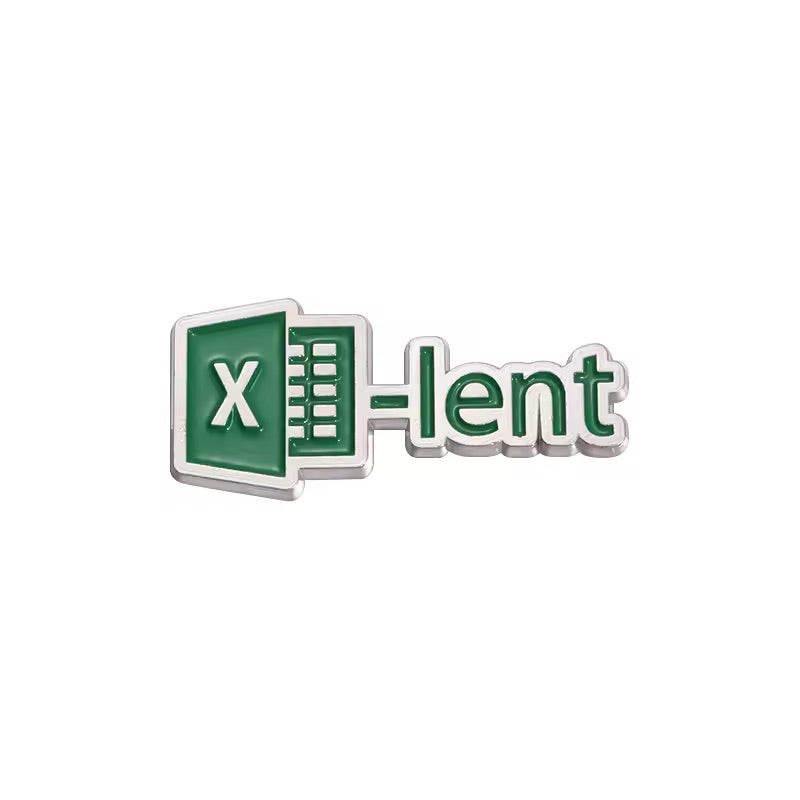 Data Analyst Finance Creative Pin with Excel Spreadsheets Funny