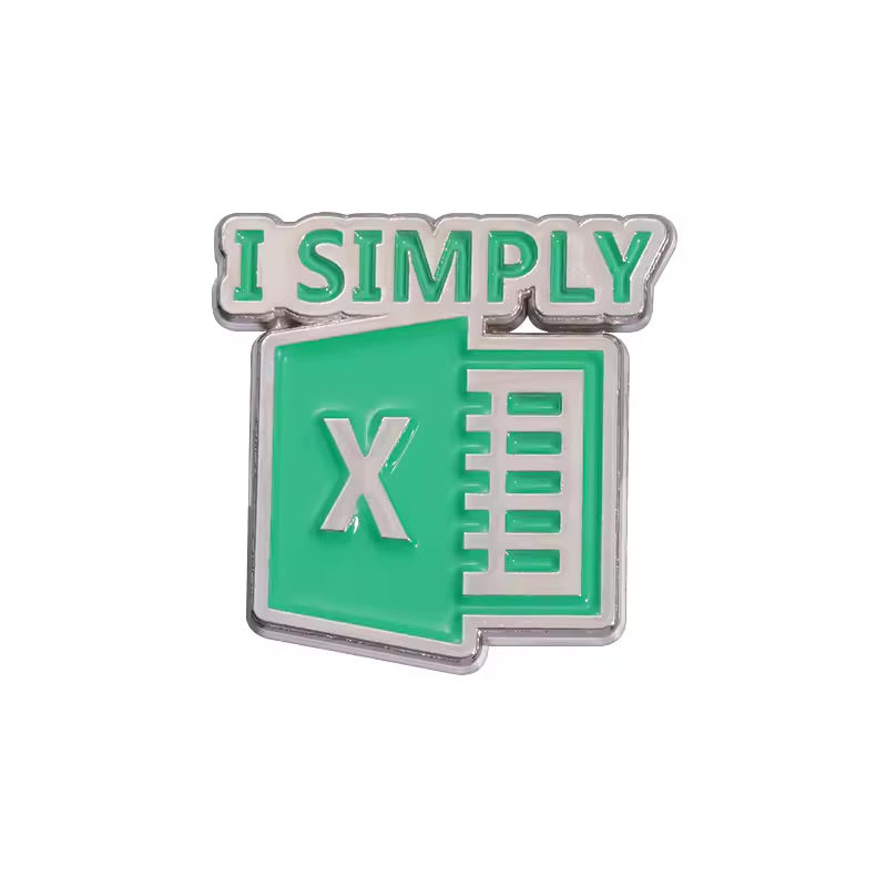 Data Analyst Finance Creative Pin with Excel Spreadsheets Funny