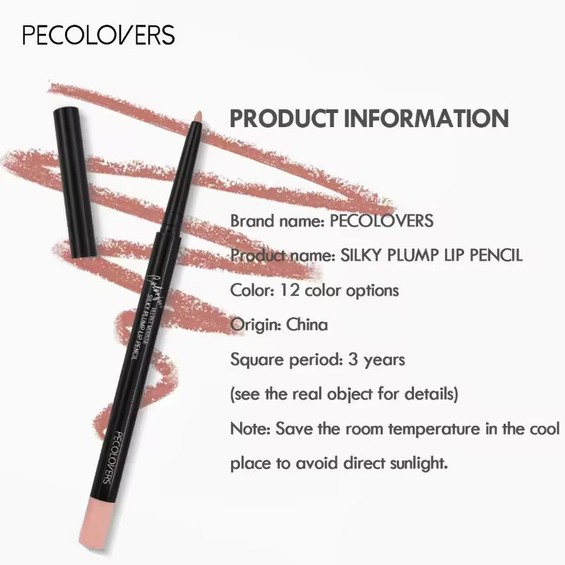 Waterproof Matte Lipliner Pencil Non-stick Moisturizing Lips