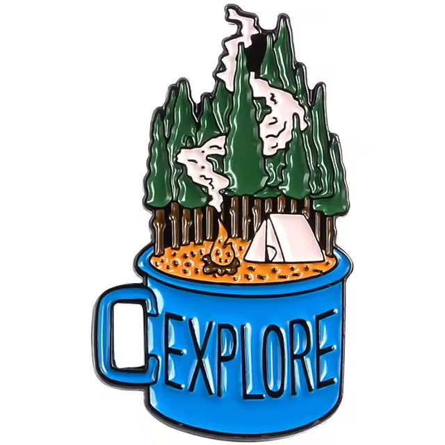 Outdoor Adventure Camping Pin