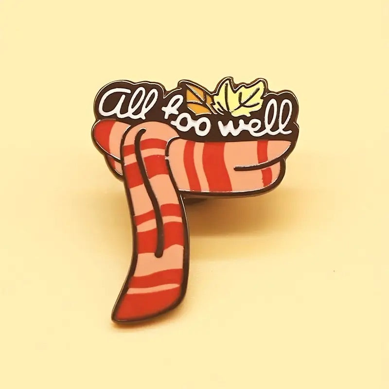 All too well enamel pin with scarf TS singer