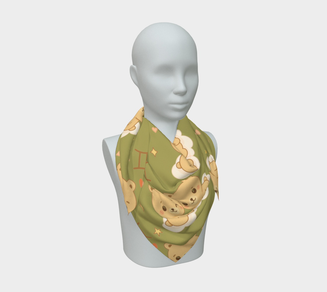 Gemini Zodiac Sign Cute Pattern Print Scarf All Sizes