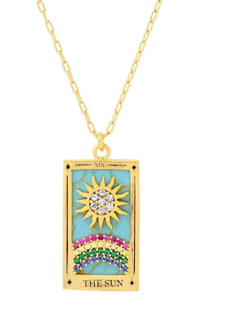 Tarot Card Necklace 18K Plated Tarnish Proof Waterproof Hypoallergenic Stainless Steel