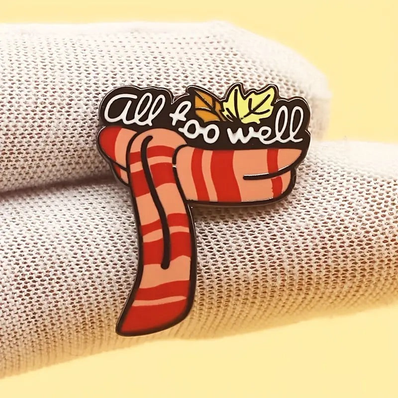 All too well enamel pin with scarf TS singer