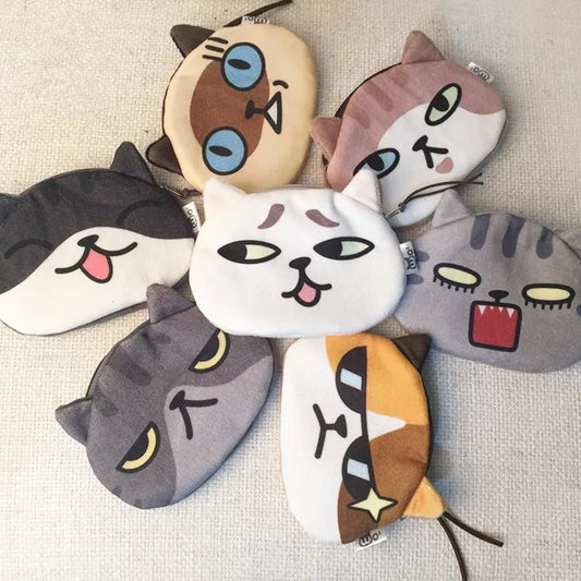 women's cat plush zipper coin purses - Canvas & Charms