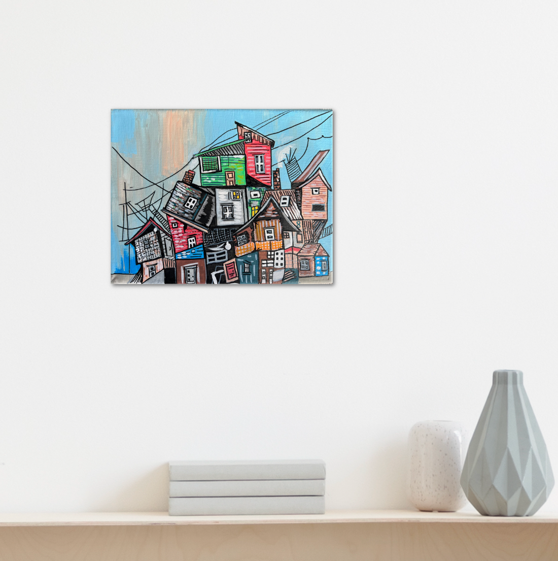 How to Style Small-Space Art: Mixing Prints and Canvases
