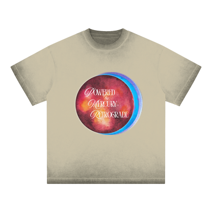 Mercury Retrograde Gradient Reverse Dyed Loose Cotton T-Shirt