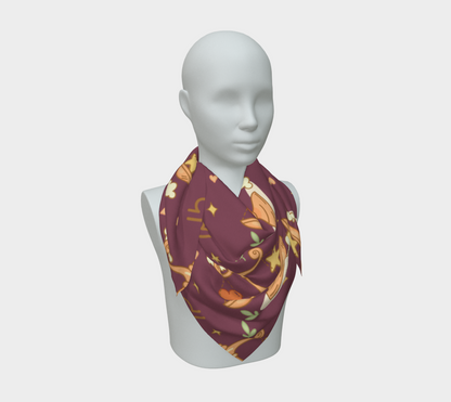 Libra Zodiac Sign Pattern Print Scarf