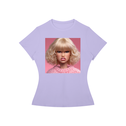 Funny Angry Barbie Doll Face Women’s Slim Fit Performance T-Shirt