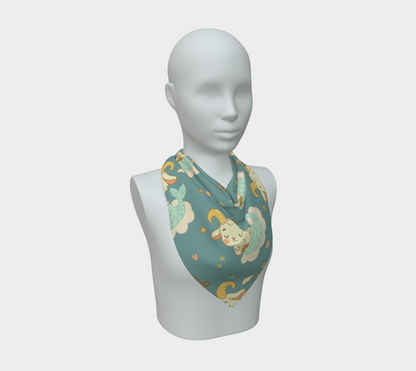 Capricorn Zodiac Sign Cute Pattern Print Scarf All Sizes
