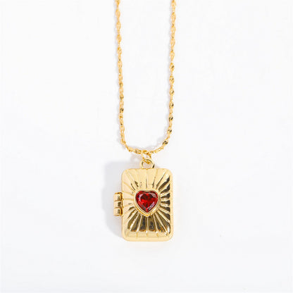 Soulmate Necklace Open & Close Book Cute Dainty Stainless Steel