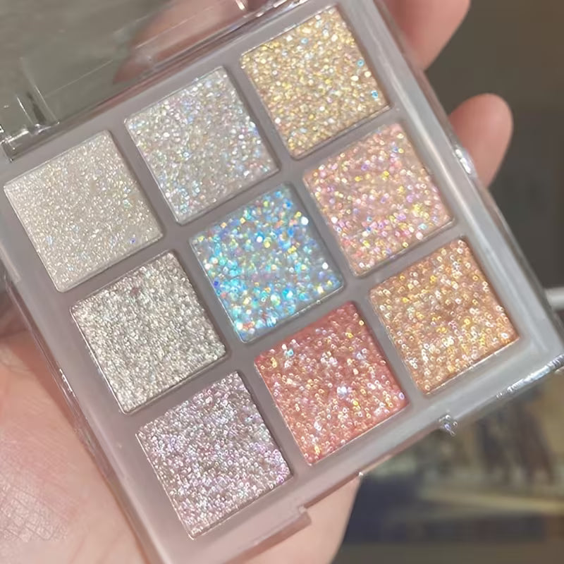 Holographic Glitter Eyeshadow Palette Y2K Makeup