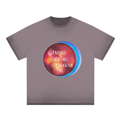 Mercury Retrograde Gradient Reverse Dyed Loose Cotton T-Shirt