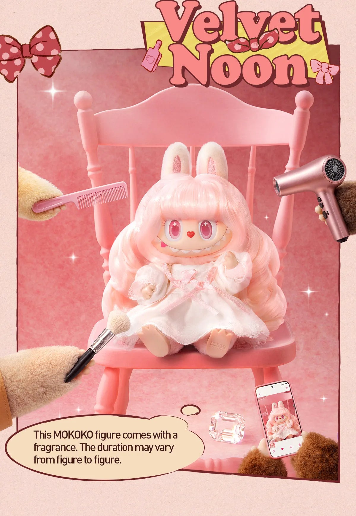 Labubu Hair Salon Series The Monsters Authentic Pop Mart Plush Pendant Blind Box