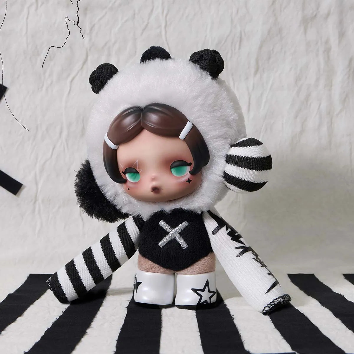 SKULLPANDA Off Mode Series Plush Doll Pendant