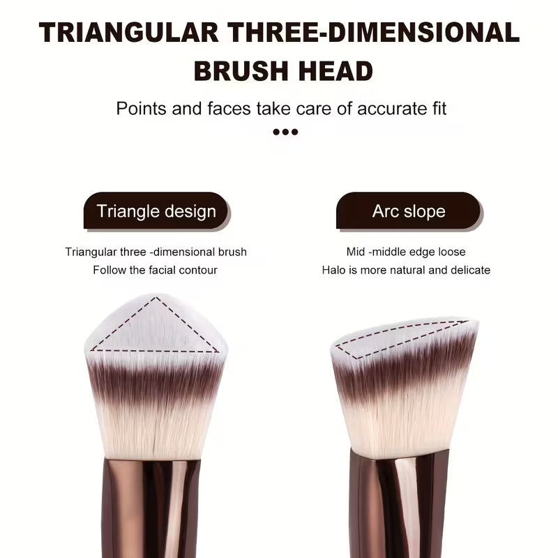 Makeup Brush Set 6 Pcs with Kabuki Brush Nylon for Foundation Concealer Blush