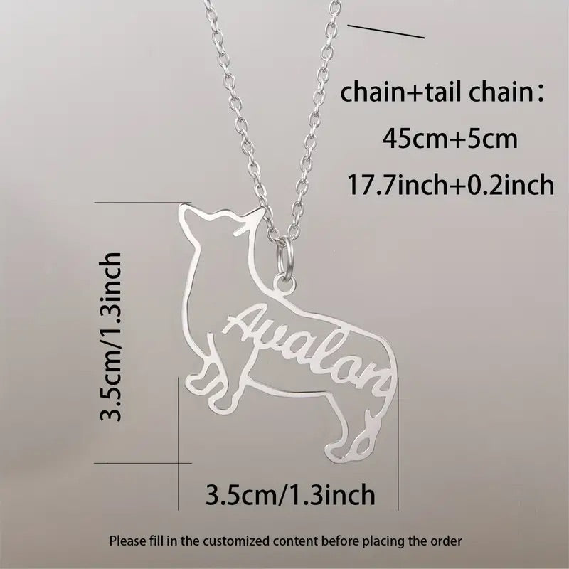 Personalized Dog Name Necklace Gift for Dog Parent