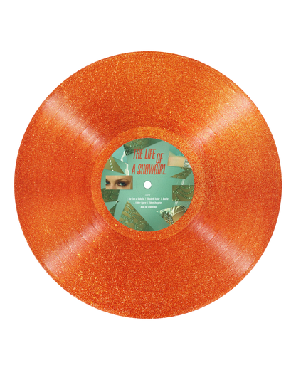 Taylor Swift Vinyl The Life of a Showgirl: Sweat and Vanilla Perfume Portofino Orange Glitter Vinyl