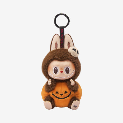 Labubu Happy Halloween Pop Mart Authentic Party Series Sitting Pumpkin Vinyl Plush Pendant