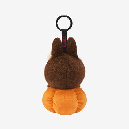 Labubu Happy Halloween Pop Mart Authentic Party Series Sitting Pumpkin Vinyl Plush Pendant