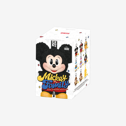 Mickey Family Cute Together POP MART Keychain Series Figures Blind Box, Mickey Blind Box Figures, Random Design Action Figures Collectible Toys Home Decorations, Single Box