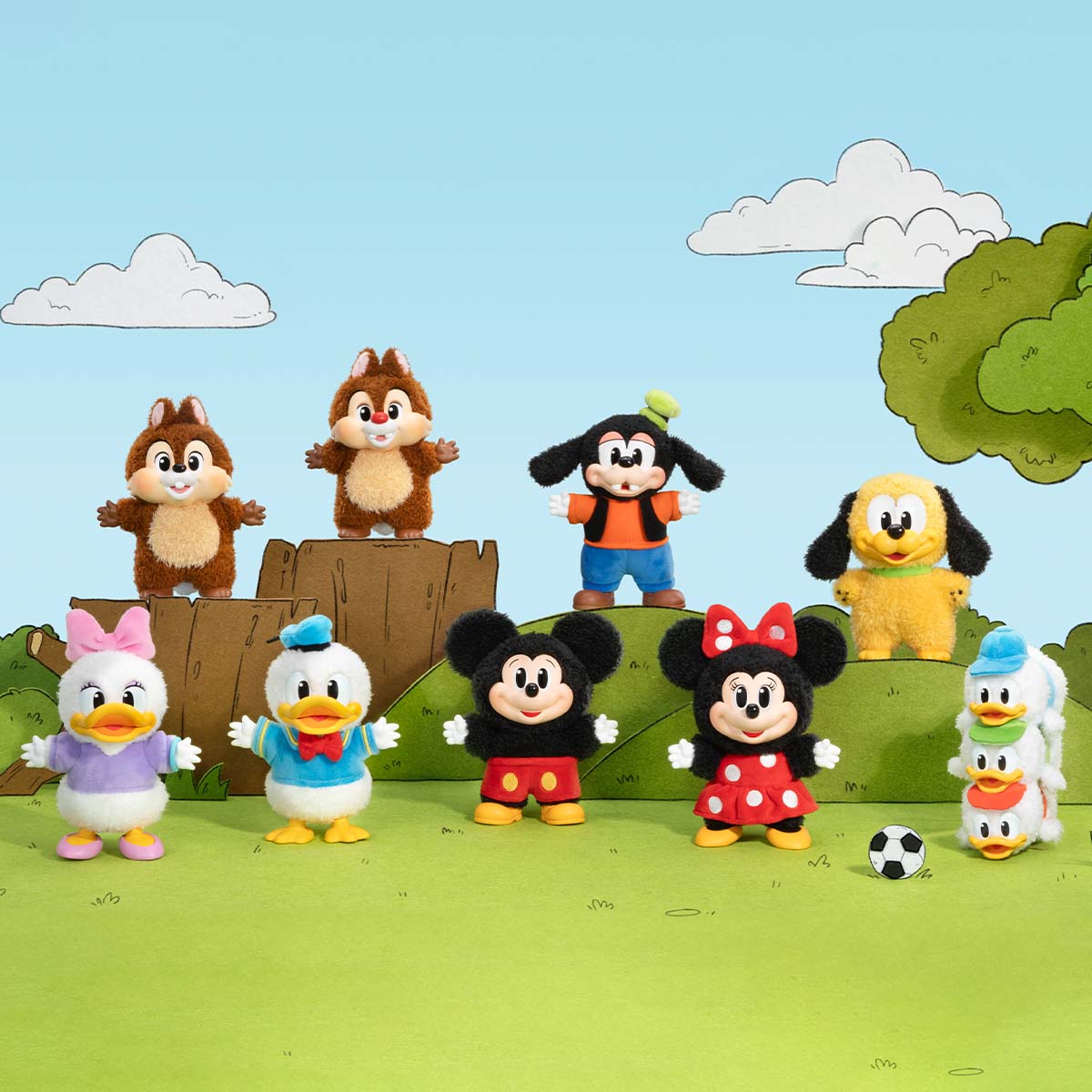 Mickey Family Cute Together POP MART Keychain Series Figures Blind Box, Mickey Blind Box Figures, Random Design Action Figures Collectible Toys Home Decorations, Single Box